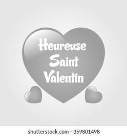 Happy Valentine Day vector (French speak: heureuse Saint valentin)