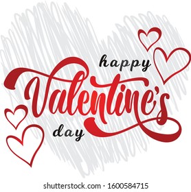 happy valentine day vector illustration design, background design 