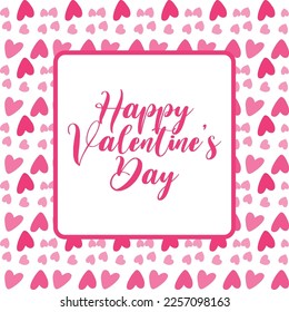 Happy Valentine Day vector illustration poster 