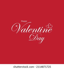 Happy Valentine Day vector with Red Background. Happy Love Day vector illustrator