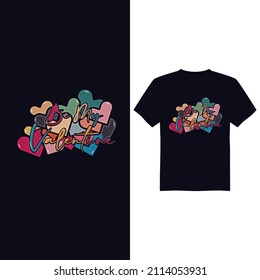 Happy valentine day vector t shirt design