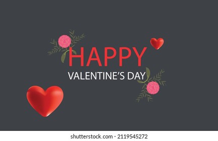 Happy Valentine day vector template