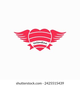 Happy valentine day with wing concept design