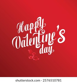 Happy valentine day wish with red rose