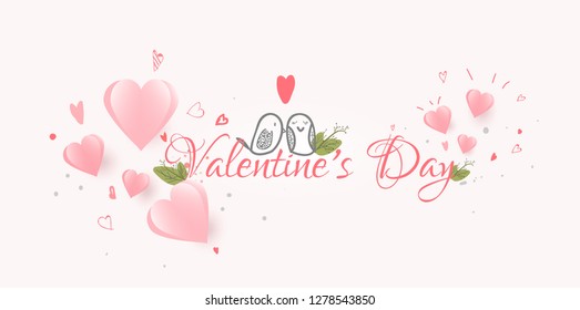 happy valentine day,lovely cartoon with heart,love,creative drawn hands made card,elements,flyers, invitation,brochure,banners,posters