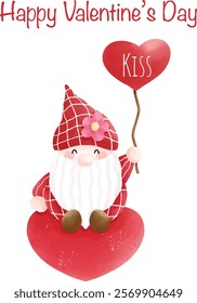 Happy Valentine gnome text box