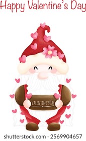 Happy Valentine gnome text box