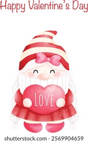 Happy Valentine gnome text box