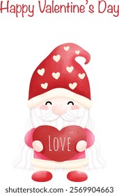 Happy Valentine gnome text box