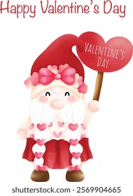 Happy Valentine gnome text box