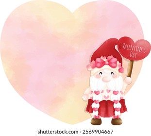 Happy Valentine gnome text box