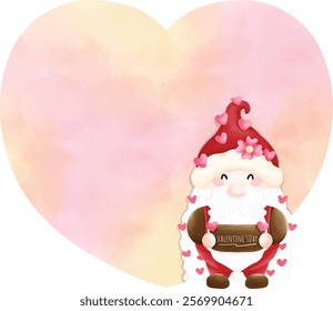 Happy Valentine gnome text box