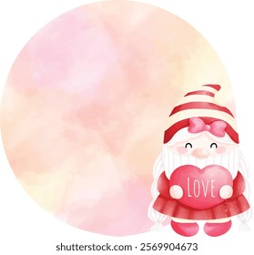 Happy Valentine gnome text box