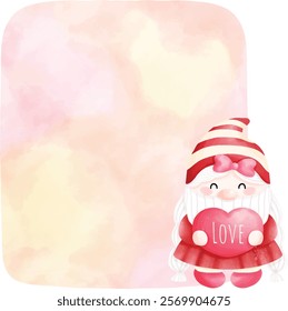 Happy Valentine gnome text box