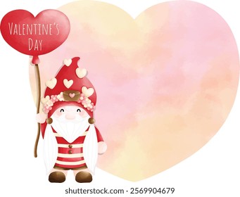 Happy Valentine gnome text box