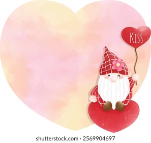 Happy Valentine gnome text box