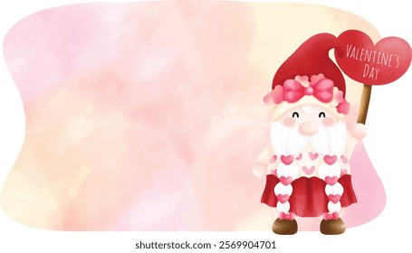 Happy Valentine gnome text box