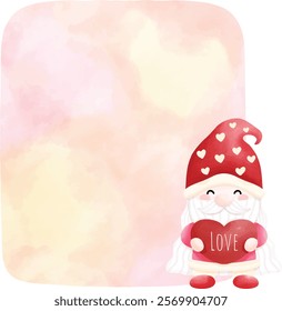 Happy Valentine gnome text box