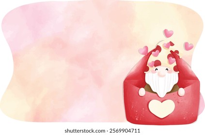 Happy Valentine gnome text box