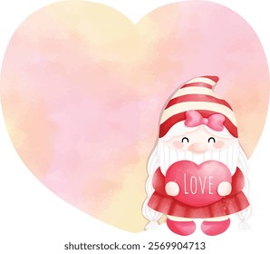 Happy Valentine gnome text box