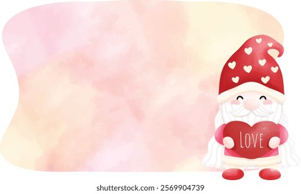 Happy Valentine gnome text box