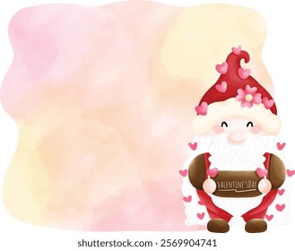 Happy Valentine gnome text box