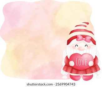 Happy Valentine gnome text box