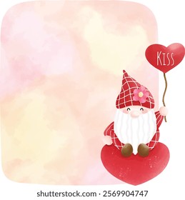 Happy Valentine gnome text box