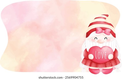 Happy Valentine gnome text box