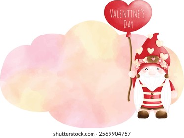 Happy Valentine gnome text box