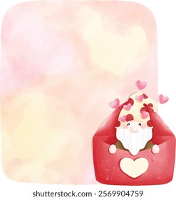 Happy Valentine gnome text box