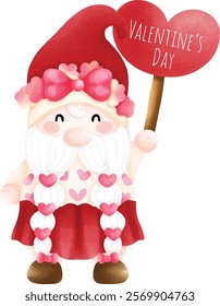 Happy Valentine gnome text box