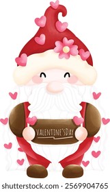 Happy Valentine gnome text box