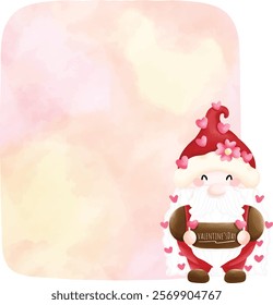 Happy Valentine gnome text box