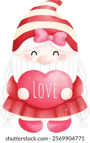 Happy Valentine gnome text box