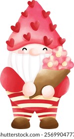 Happy Valentine gnome text box