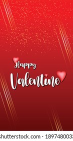 Happy Valentine with gradien background
