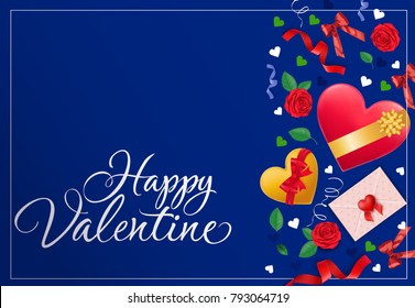 Happy Valentine Greeting Card Design