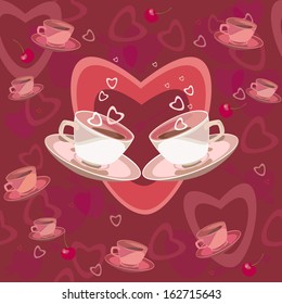 Happy valentine hart pattern