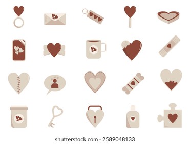 Happy Valentine Icon Element Set