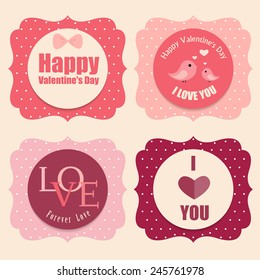 Happy valentine label
