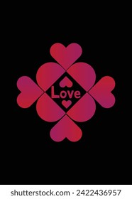 Happy valentine love template vector design 