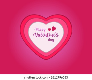 Happy valentine paper cut, design for greeting card, wallpaper with eps10