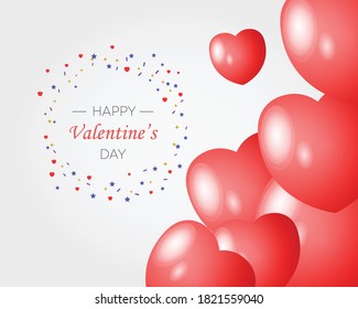 happy valentine particle background vector