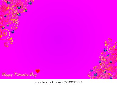 Happy valentine pink background graphic vector illustration