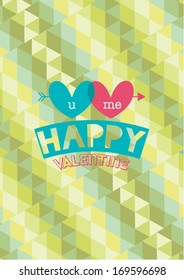 happy valentine poster template vector/illustration / background/ greeting card