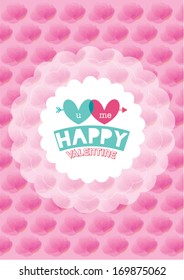 happy valentine poster template vector/illustration / background/ greeting card