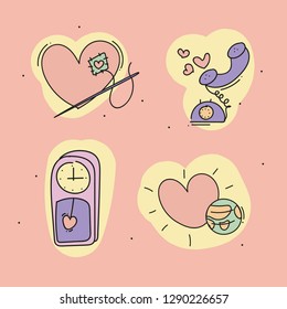 Happy Valentine s Day elements for your design. Vector.