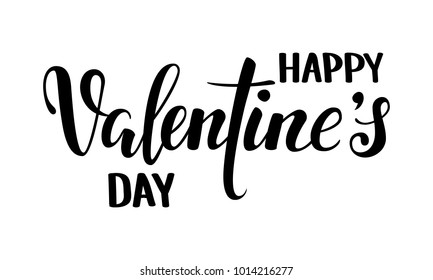 happy Valentine s day. Hand drawn creative calligraphy and brush pen lettering isolated on white background. design for holiday greeting card and invitation wedding, Valentine s day and Happy love day