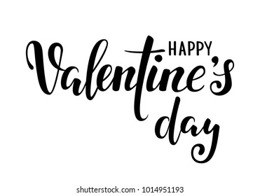 happy Valentine s day. Hand drawn creative calligraphy and brush pen lettering isolated on white background. design for holiday greeting card and invitation wedding, Valentine s day and Happy love day